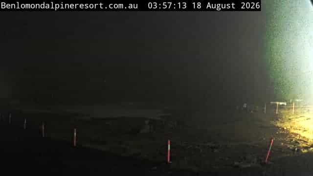 Ben Lomond Toboggan Area / Village Poma webcam frame captured 18 August 2026 at 3:57 am AEST