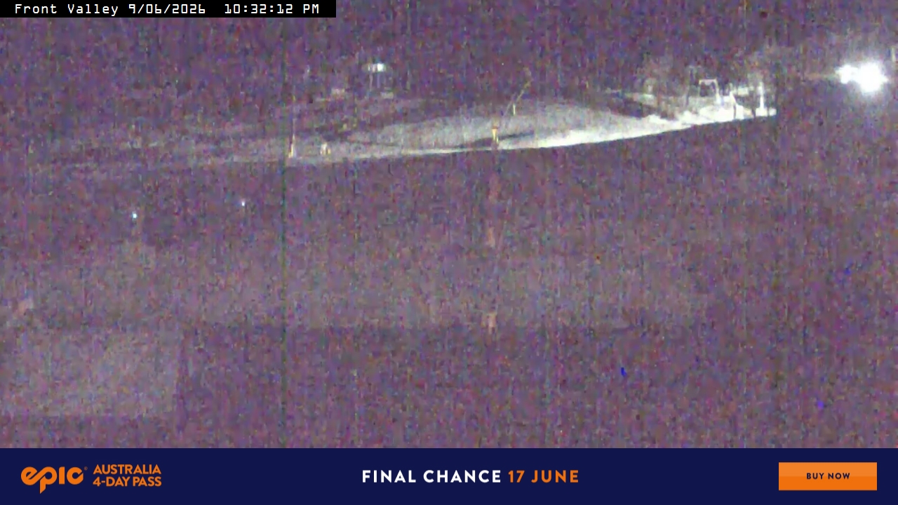 Perisher Front Valley snow cam captured at 9 June 2026, 12:34 pm