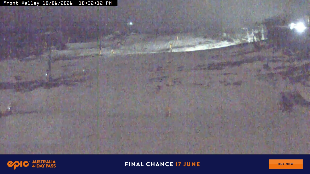Perisher Front Valley snow cam captured at 10 June 2026, 12:32 pm