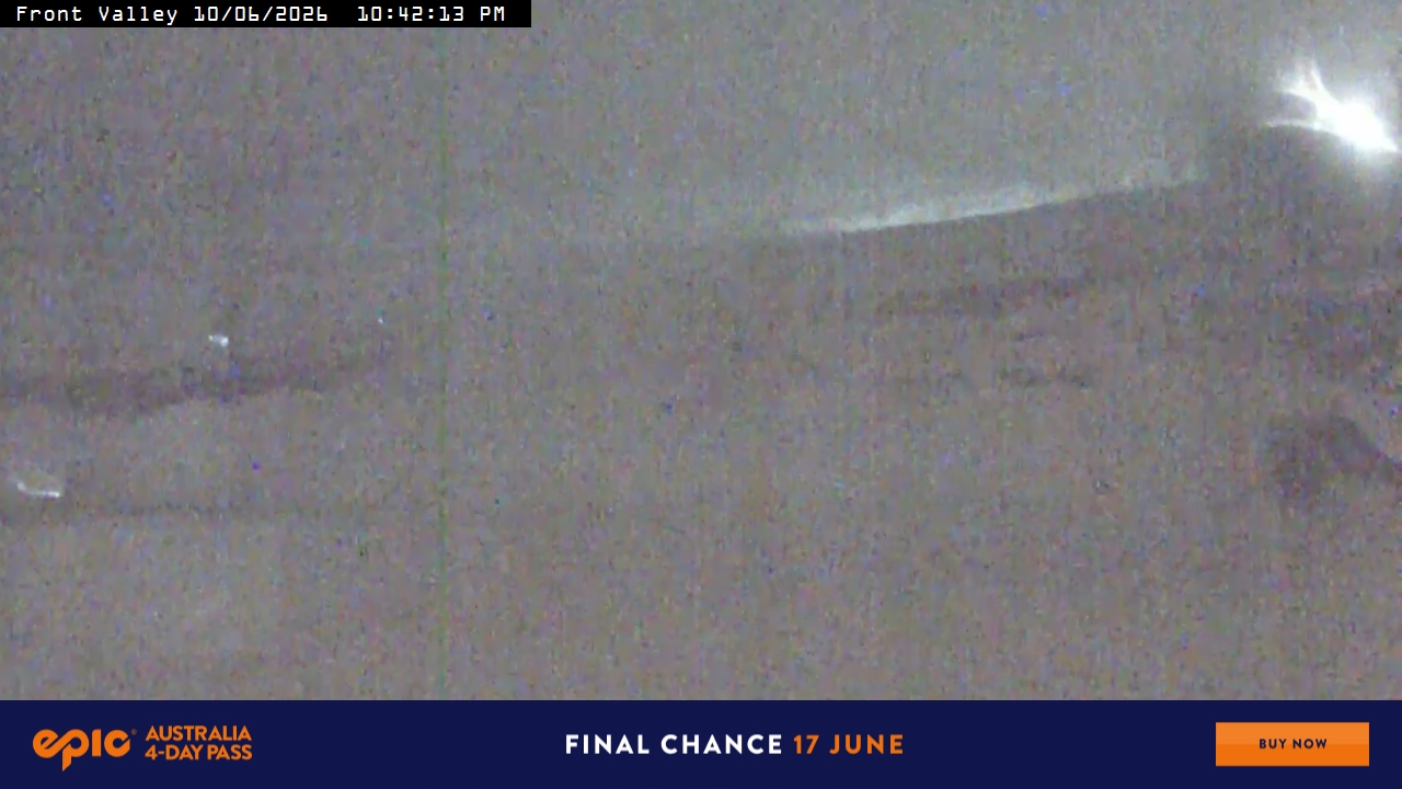 Perisher Front Valley snow cam captured at 10 June 2026, 12:44 pm