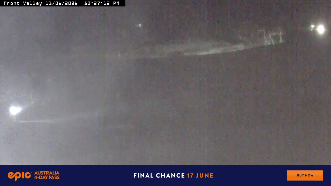 Perisher Front Valley snow cam captured at 11 June 2026, 12:32 pm