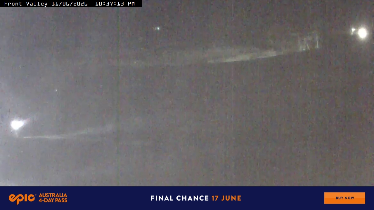 Perisher Front Valley snow cam captured at 11 June 2026, 12:38 pm