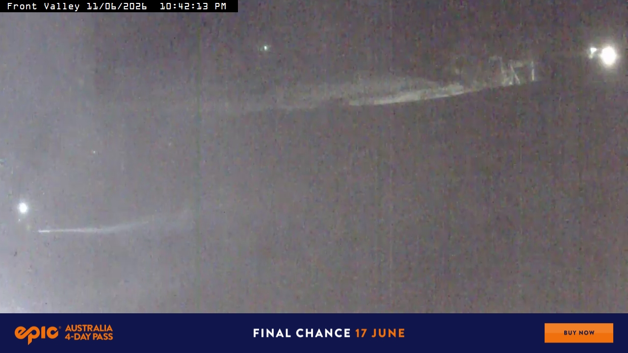 Perisher Front Valley snow cam captured at 11 June 2026, 12:44 pm