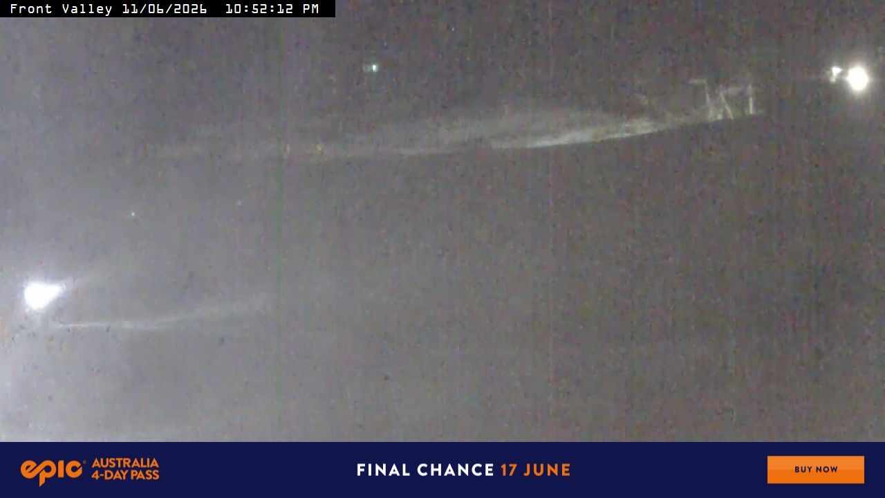 Perisher Front Valley snow cam captured at 11 June 2026, 12:56 pm