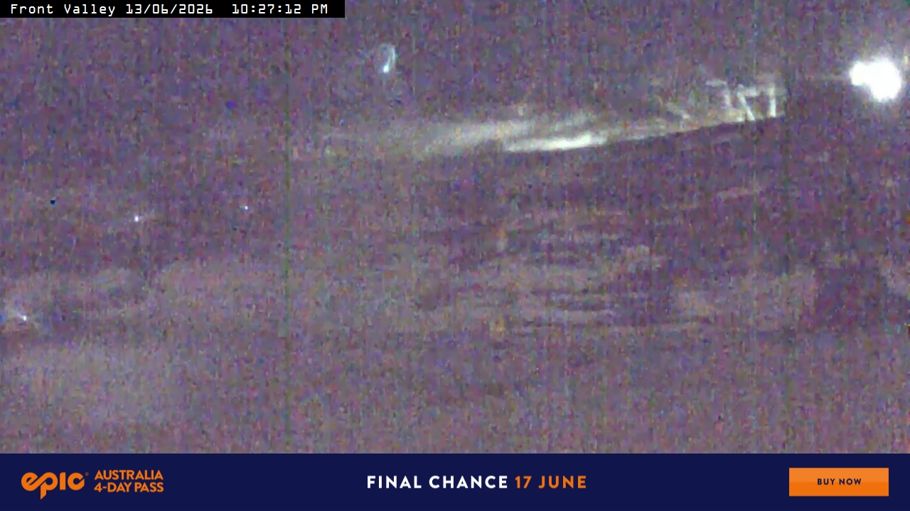Perisher Front Valley snow cam captured at 13 June 2026, 12:32 pm