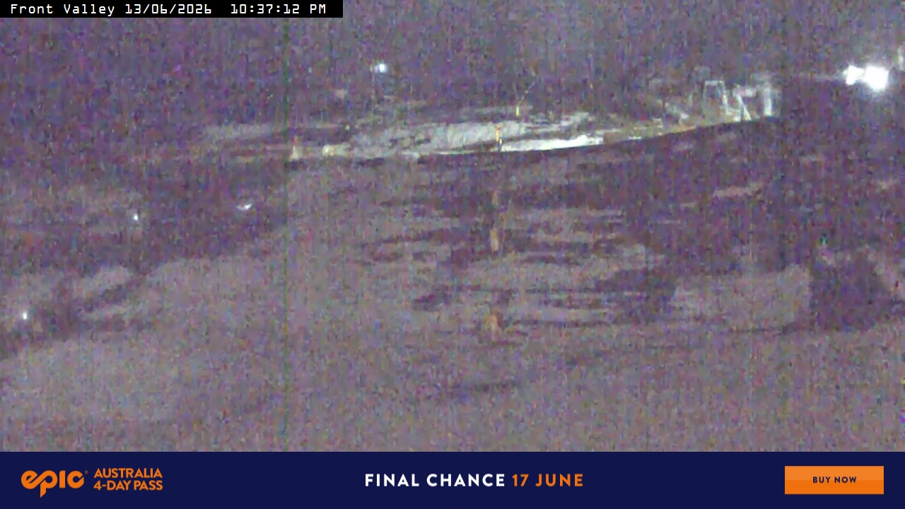 Perisher Front Valley snow cam captured at 13 June 2026, 12:38 pm