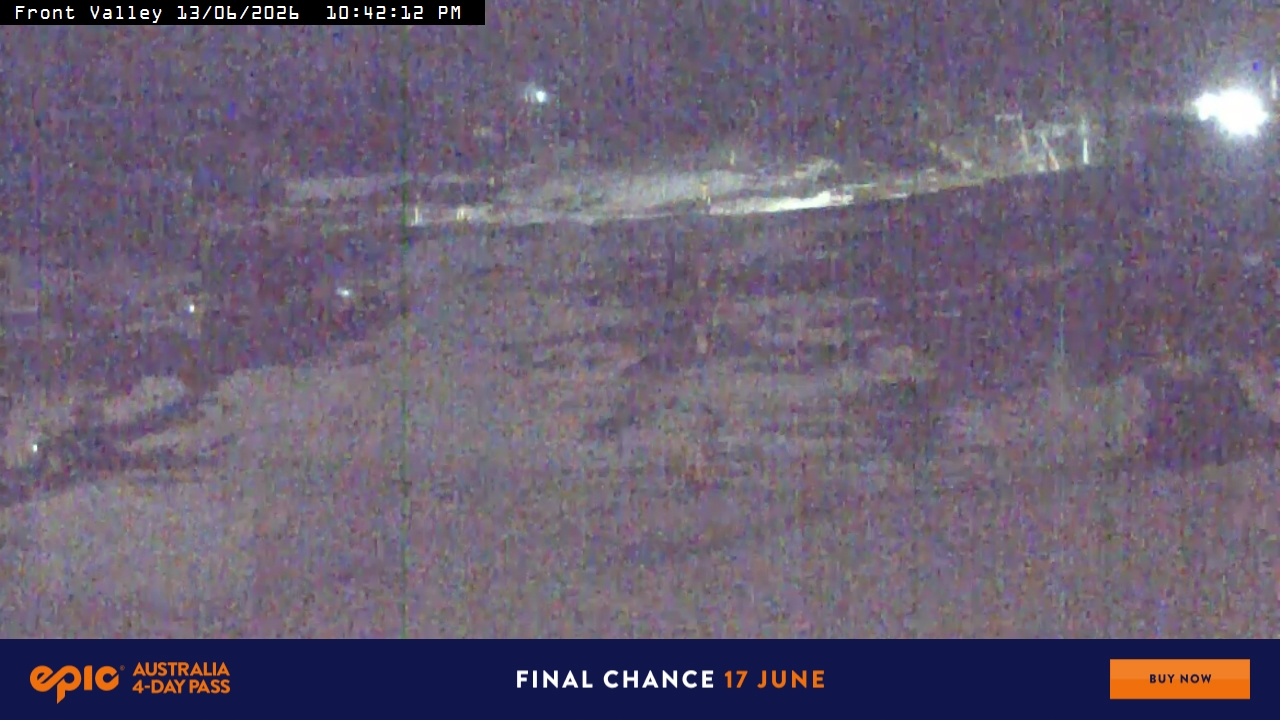 Perisher Front Valley snow cam captured at 13 June 2026, 12:44 pm