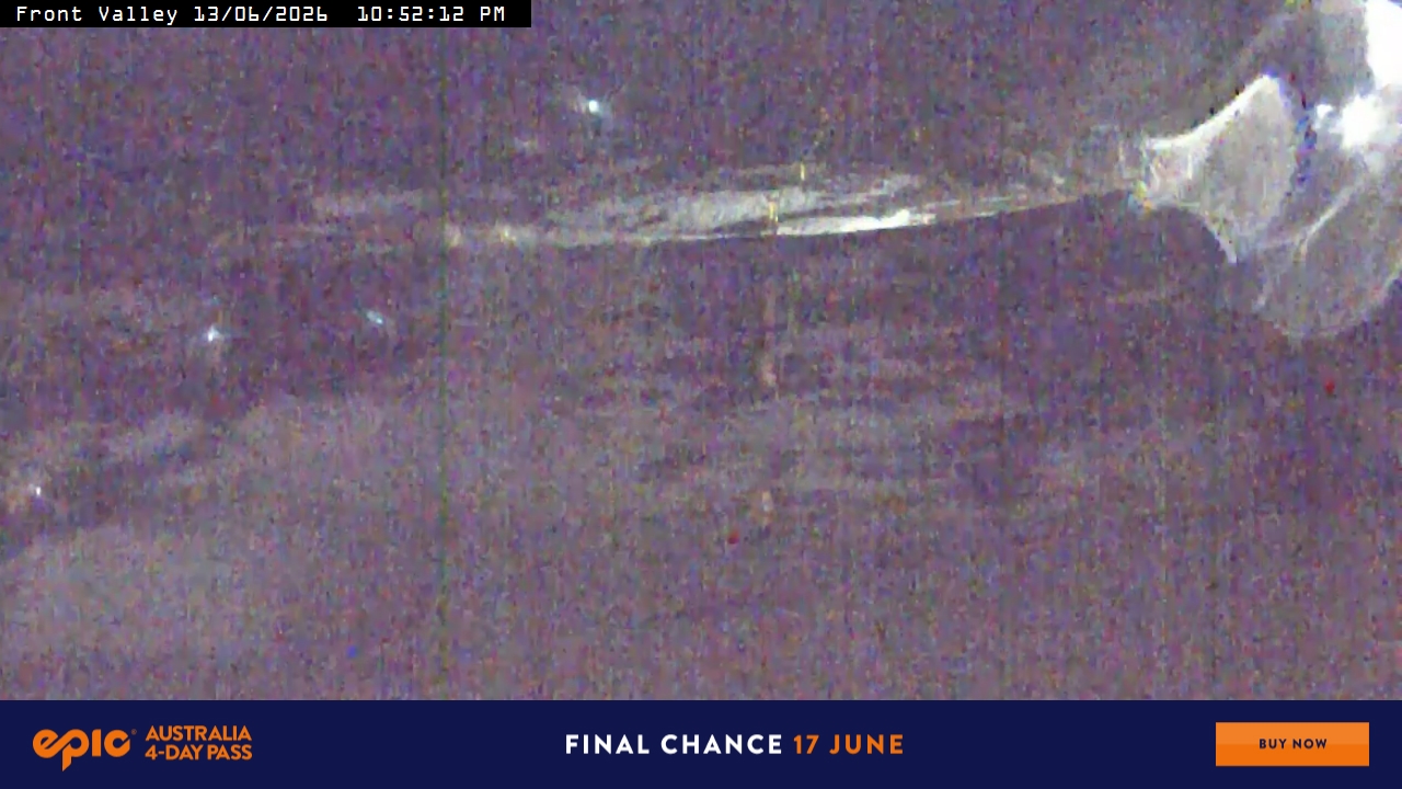 Perisher Front Valley snow cam captured at 13 June 2026, 12:56 pm