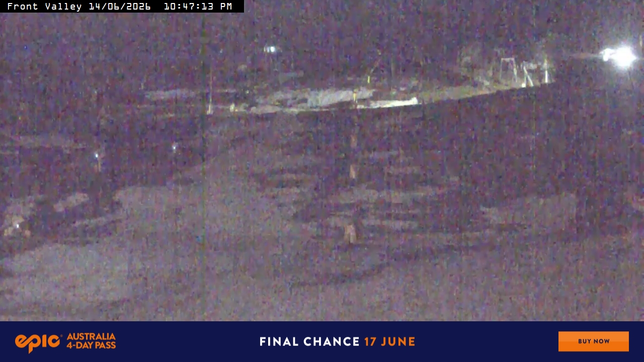Perisher Front Valley snow cam captured at 14 June 2026, 12:50 pm