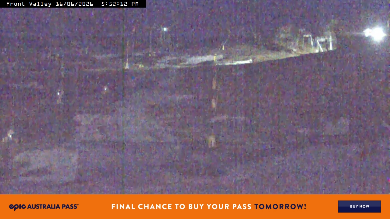 Perisher Front Valley snow cam captured at 16 June 2026, 7:54 am