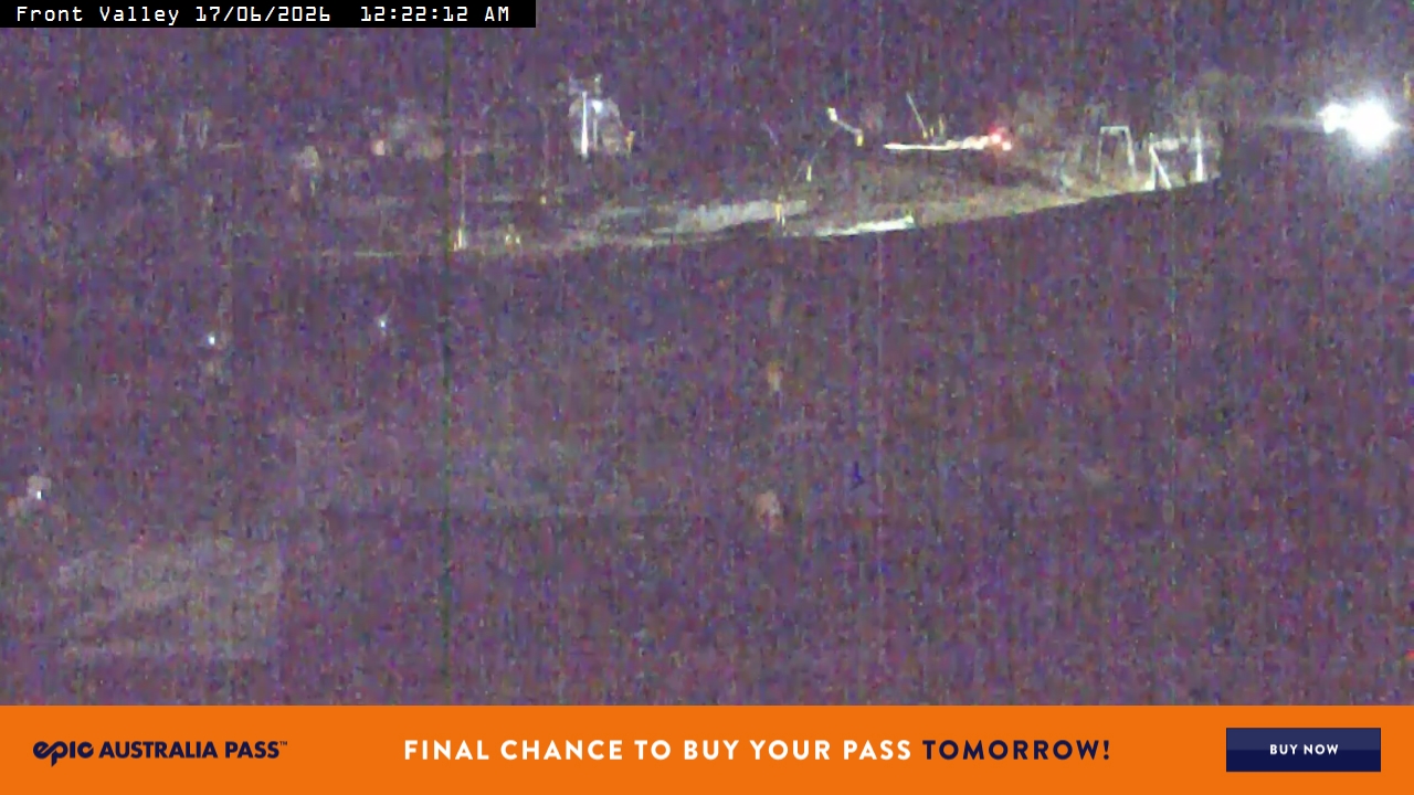 Perisher Front Valley snow cam captured at 16 June 2026, 2:24 pm