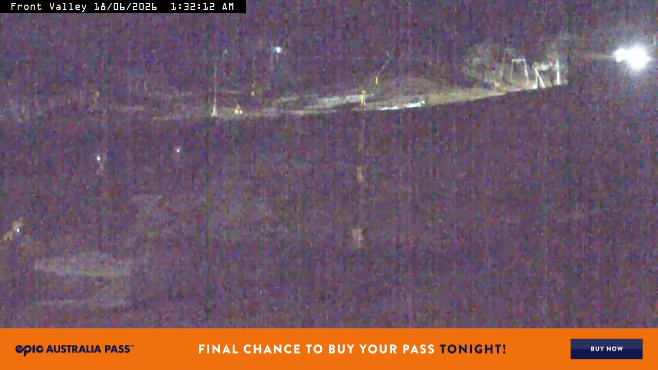 Perisher Front Valley snow cam captured at 17 June 2026, 3:36 pm