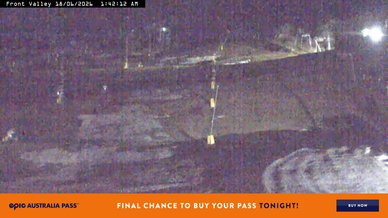 Perisher Front Valley snow cam captured at 17 June 2026, 3:42 pm