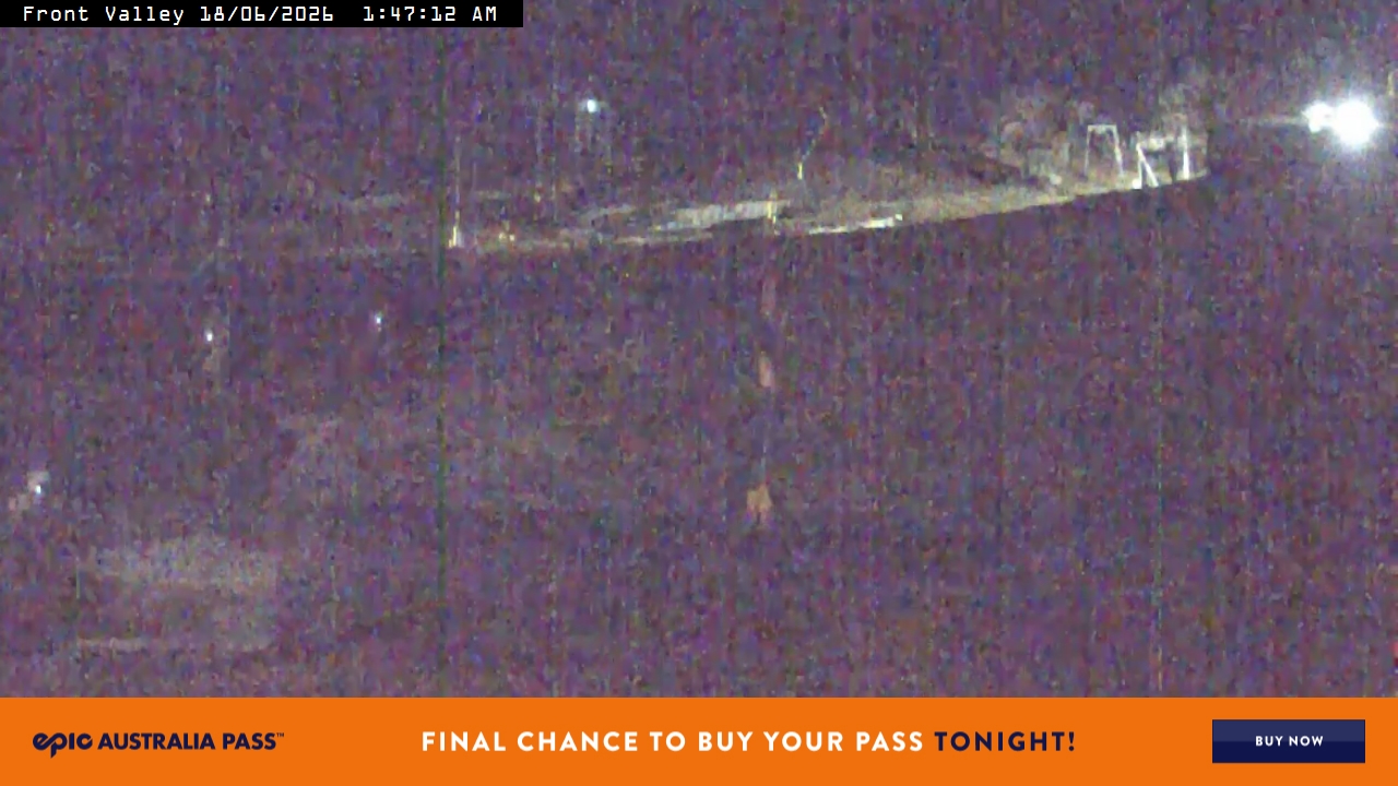 Perisher Front Valley snow cam captured at 17 June 2026, 3:48 pm