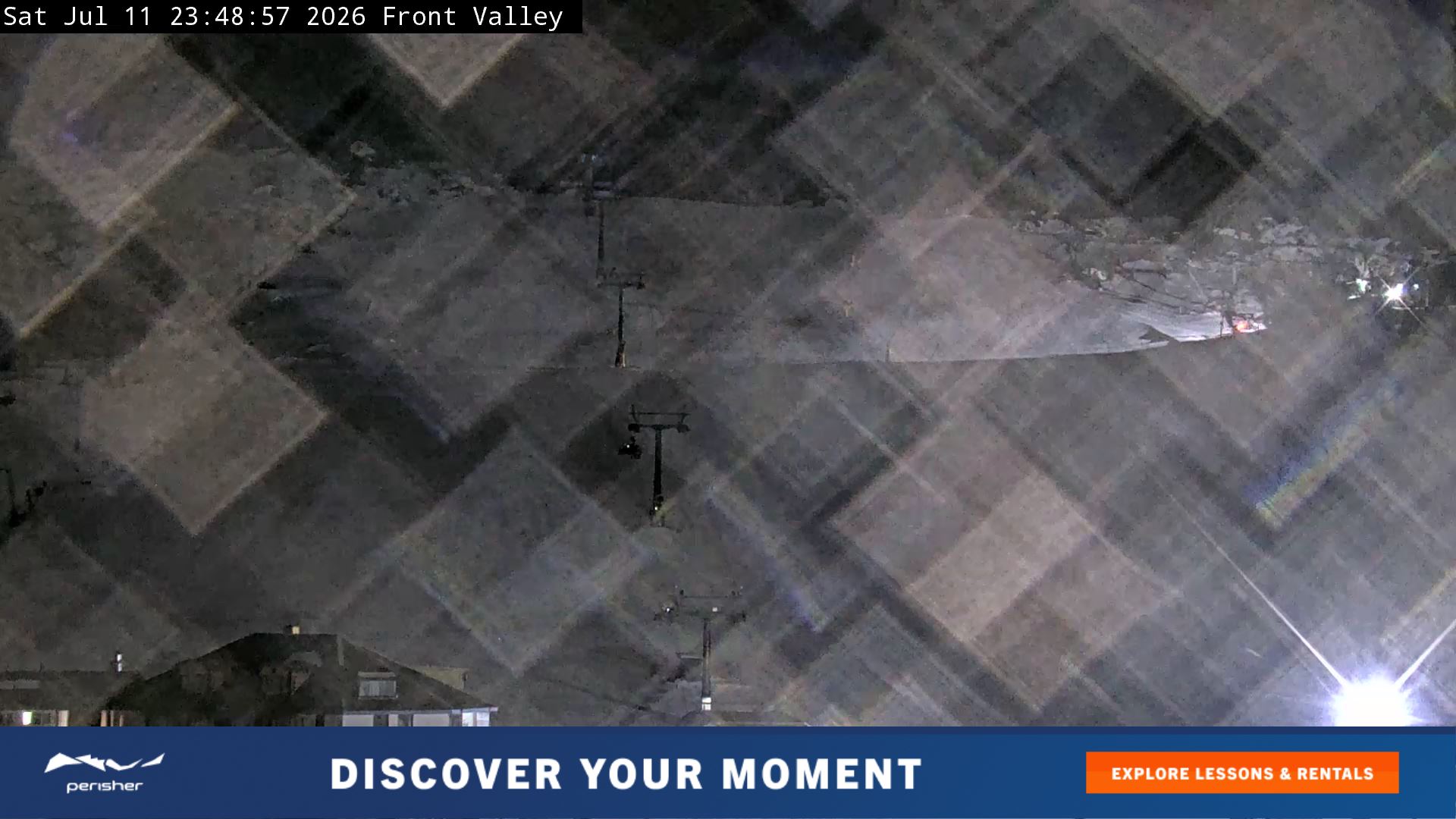 Perisher Front Valley snow cam captured at 11 July 2026 at 11:50 pm AEST