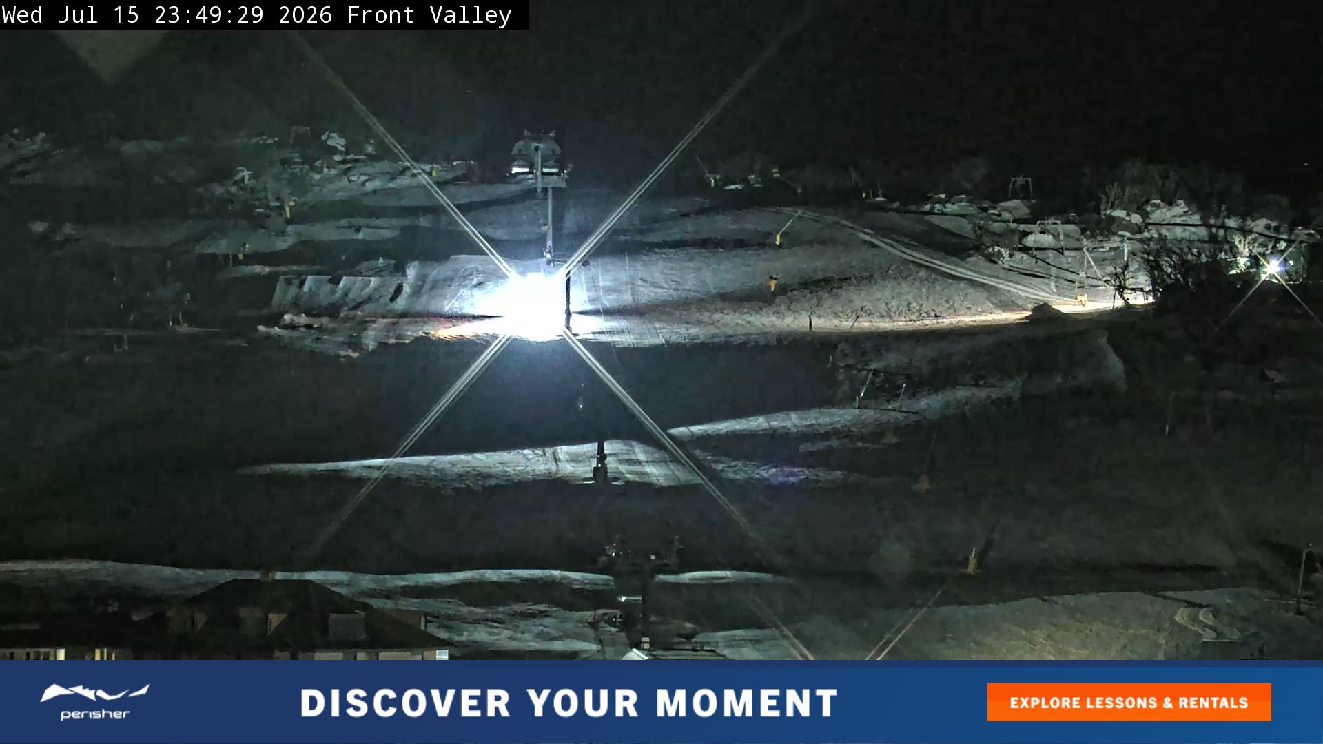 Perisher Front Valley snow cam captured at 15 July 2026 at 11:54 pm AEST