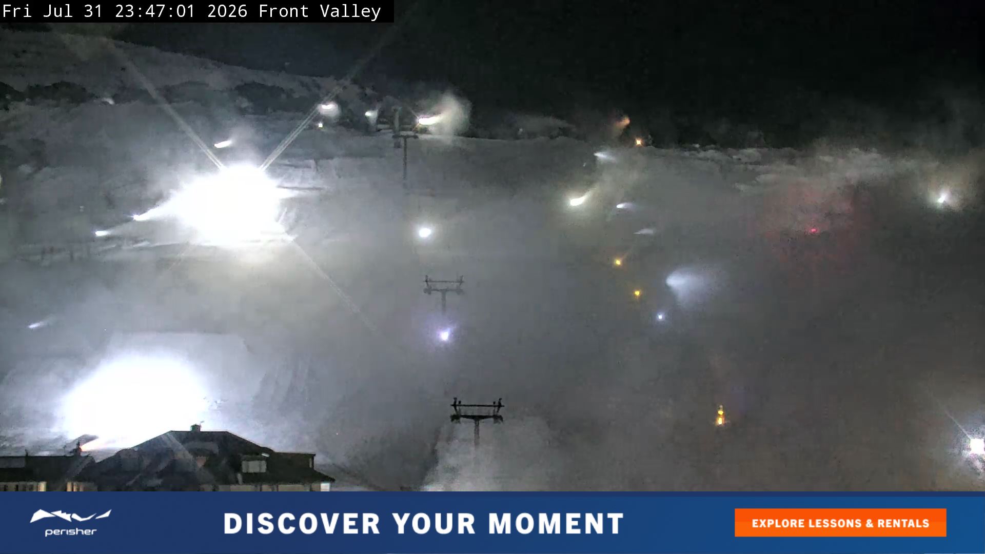 Perisher Front Valley snow cam captured at 31 July 2026 at 11:54 pm AEST