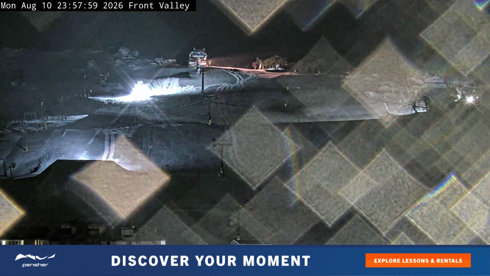 Perisher Front Valley snow cam captured at 10 August 2026 at 11:59 pm AEST
