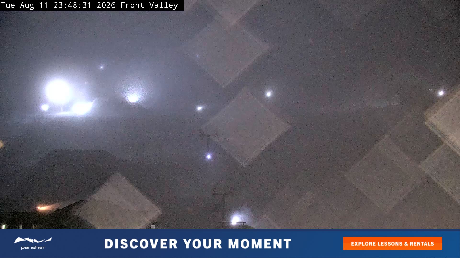 Perisher Front Valley snow cam captured at 11 August 2026 at 11:49 pm AEST
