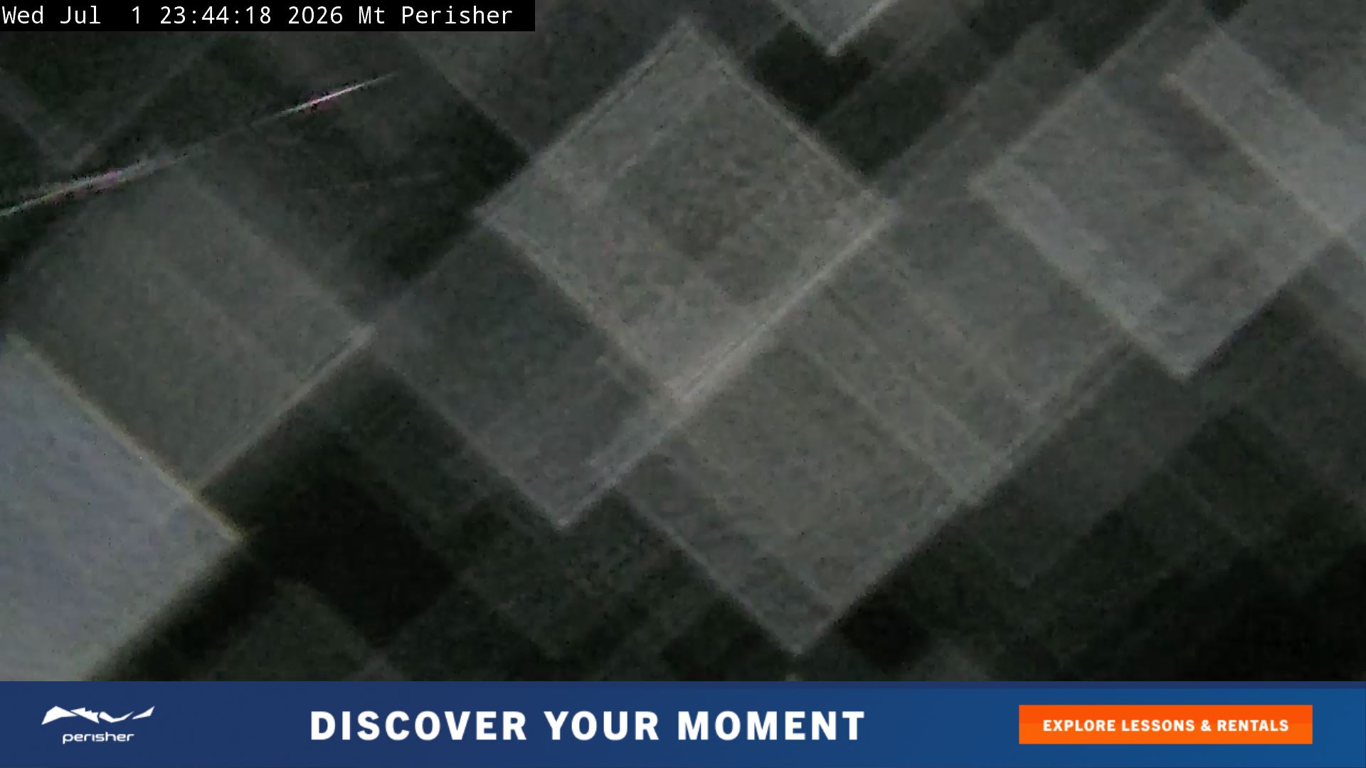 Perisher Mt Perisher snow cam captured at 1 July 2026 at 11:52 pm AEST