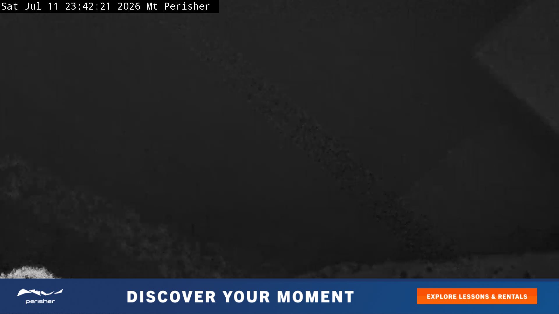 Perisher Mt Perisher snow cam captured at 11 July 2026 at 11:50 pm AEST