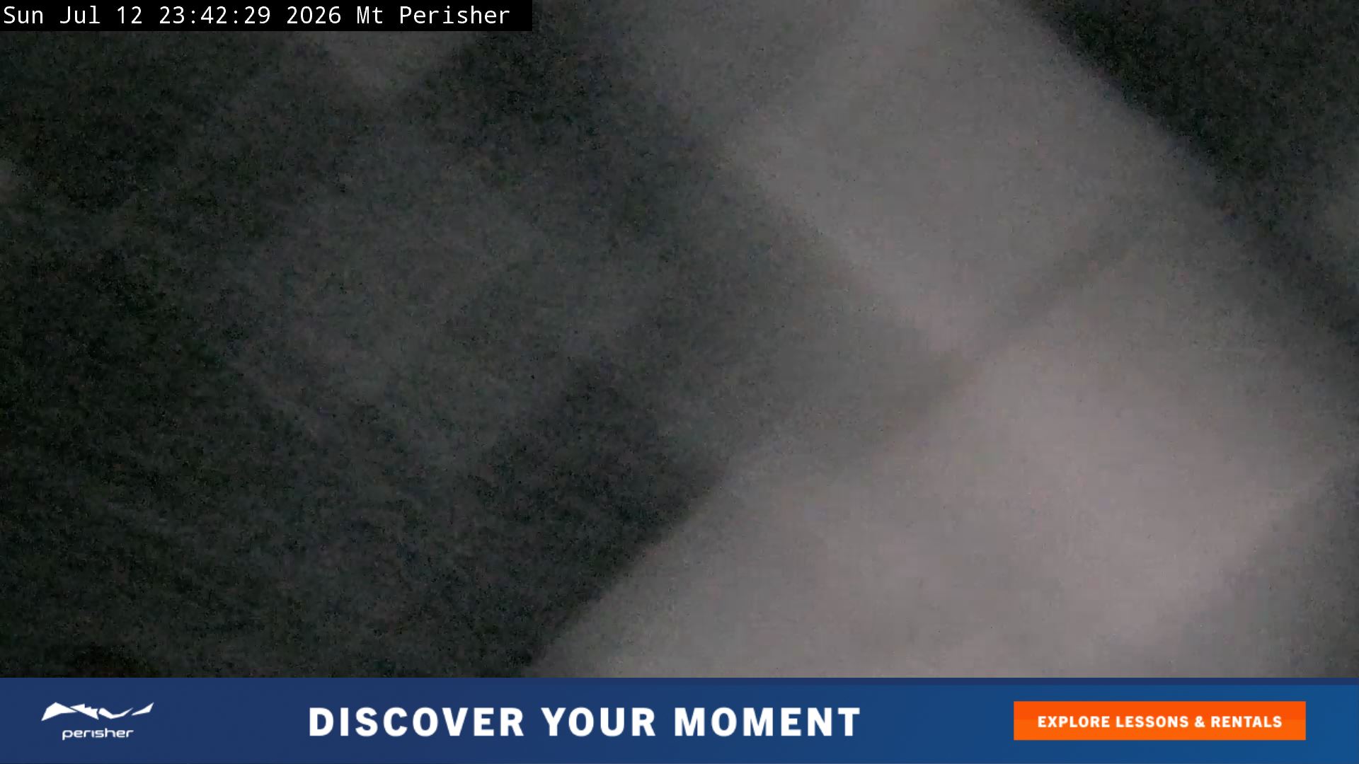 Perisher Mt Perisher snow cam captured at 12 July 2026 at 11:50 pm AEST