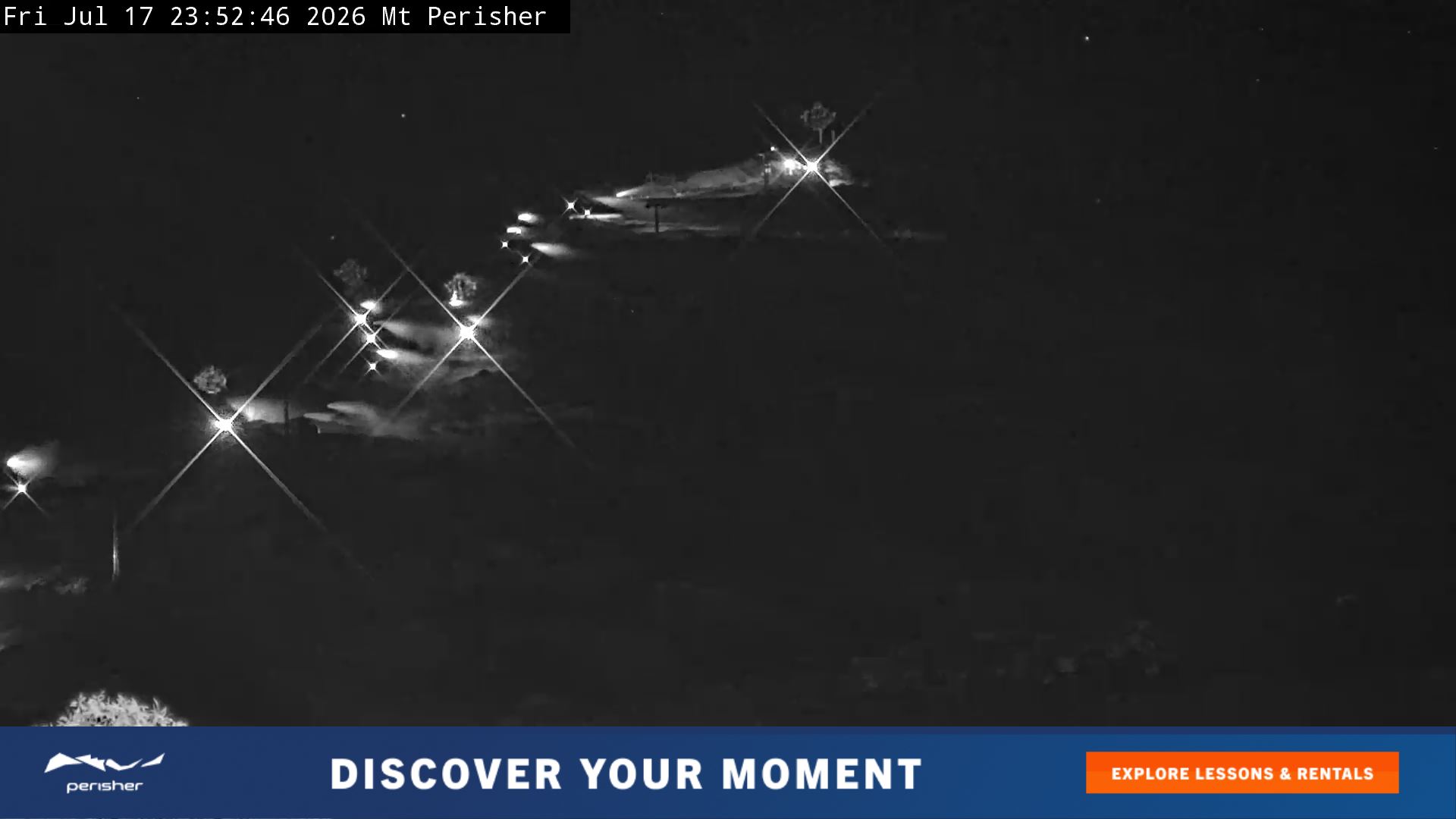 Perisher Mt Perisher snow cam captured at 17 July 2026 at 11:56 pm AEST
