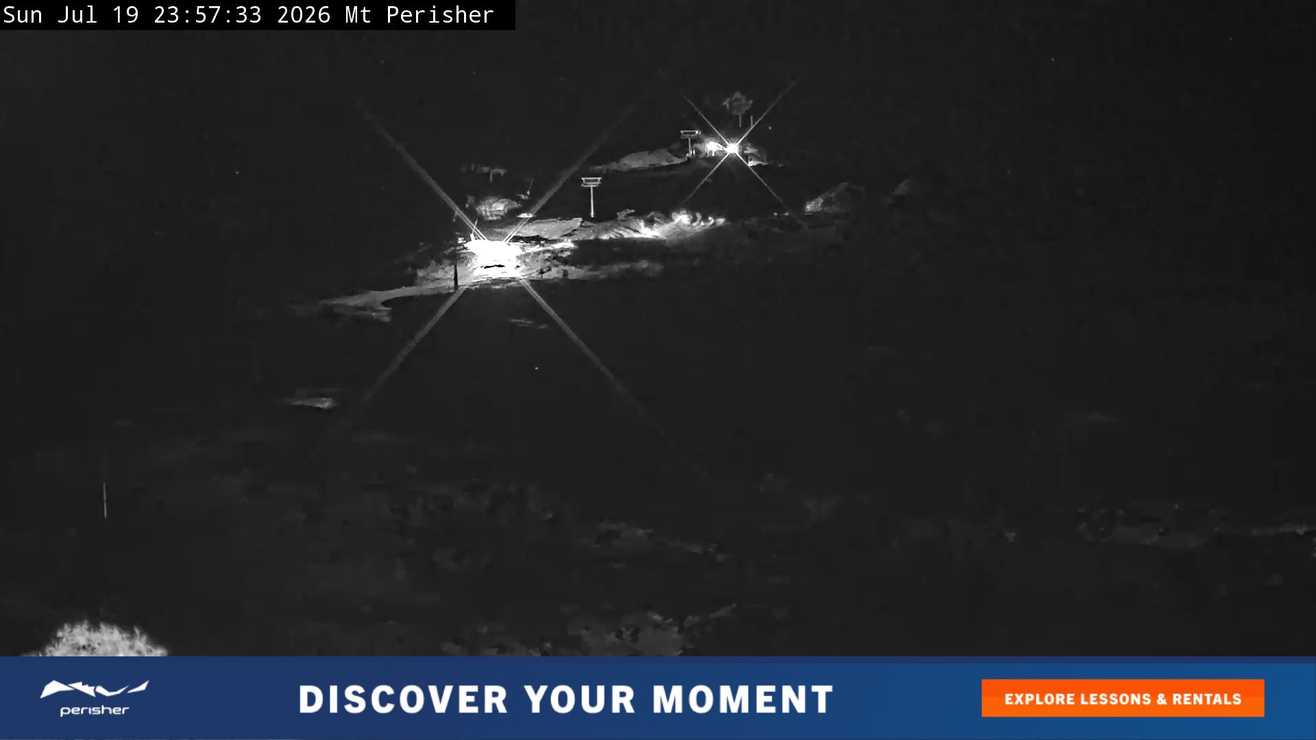 Perisher Mt Perisher snow cam captured at 19 July 2026 at 11:58 pm AEST
