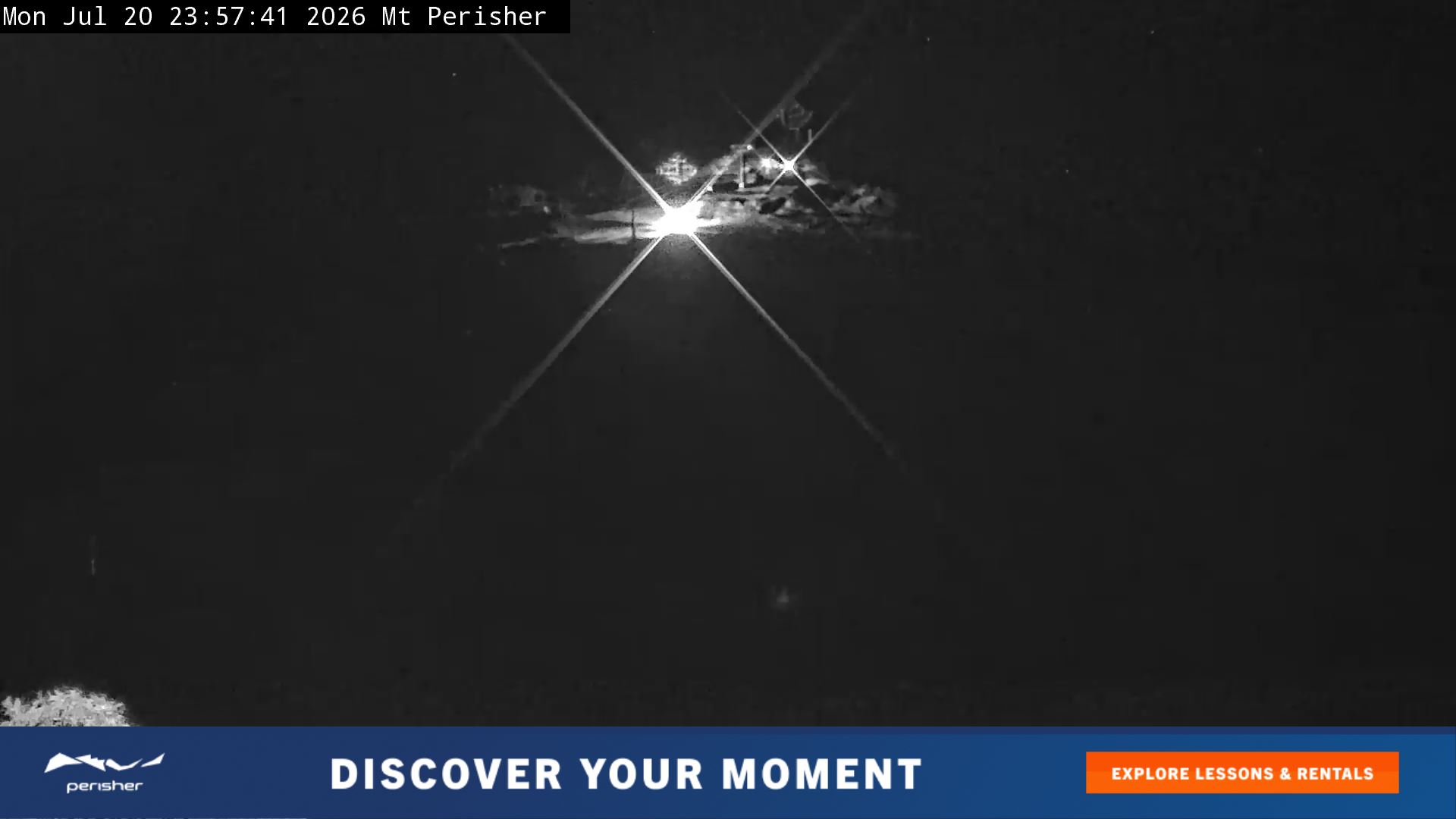 Perisher Mt Perisher snow cam captured at 20 July 2026 at 11:59 pm AEST