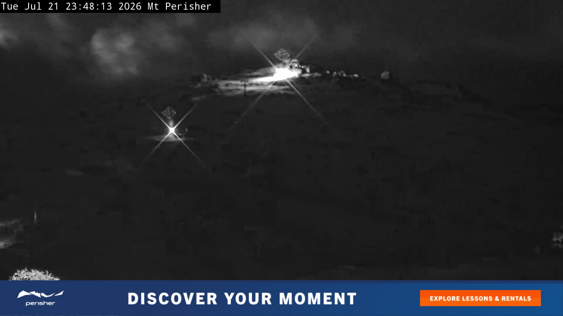 Perisher Mt Perisher snow cam captured at 21 July 2026 at 11:52 pm AEST