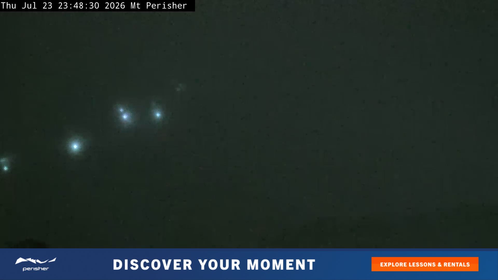 Perisher Mt Perisher snow cam captured at 23 July 2026 at 11:54 pm AEST
