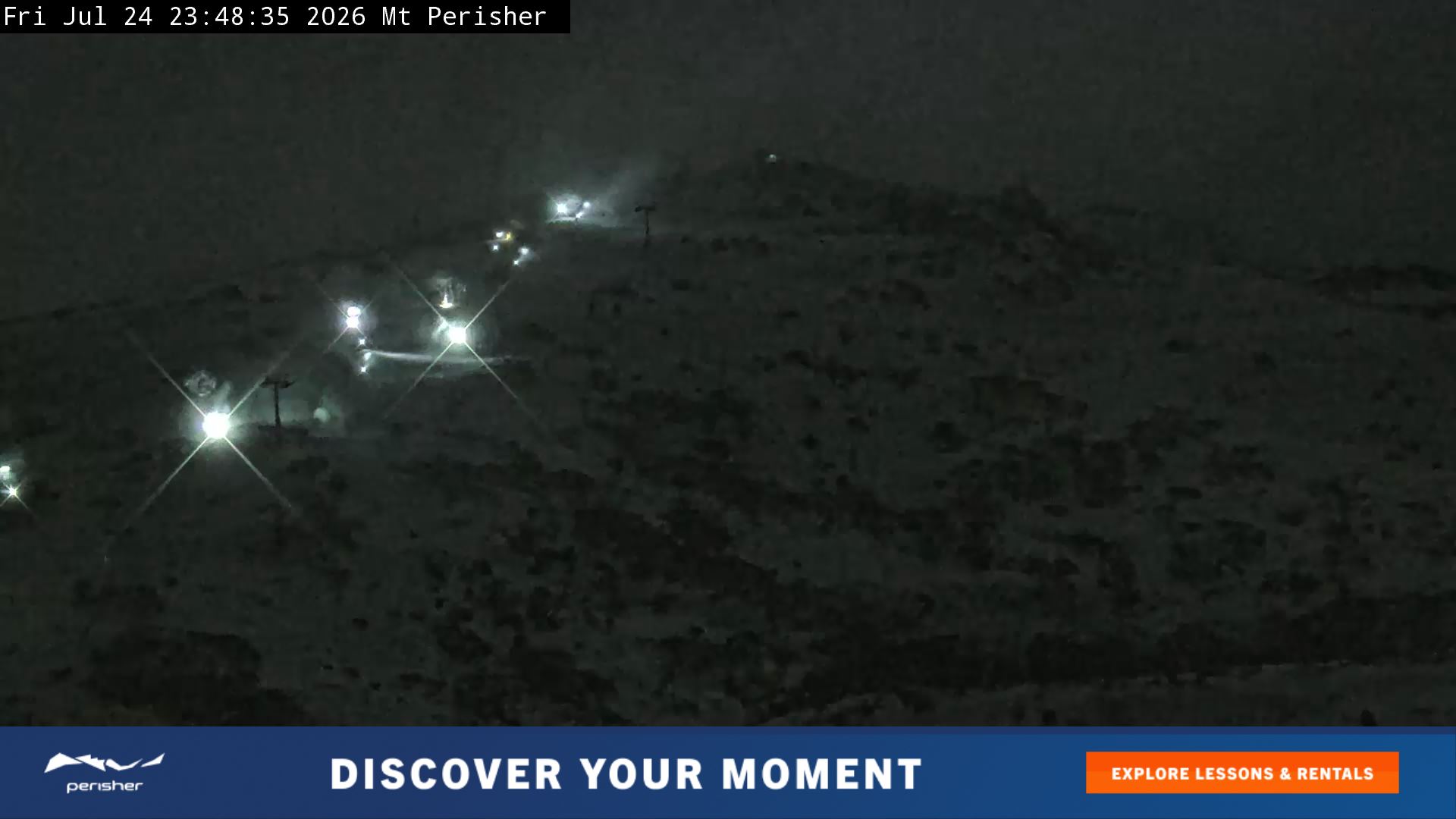 Perisher Mt Perisher snow cam captured at 24 July 2026 at 11:56 pm AEST