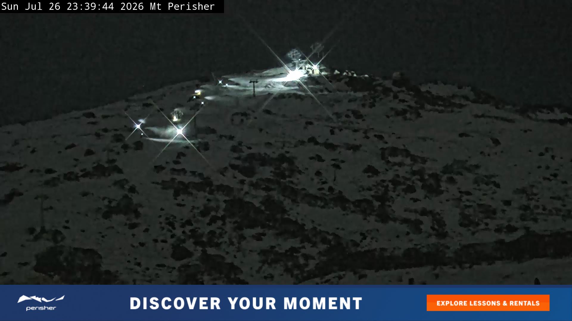 Perisher Mt Perisher snow cam captured at 26 July 2026 at 11:49 pm AEST
