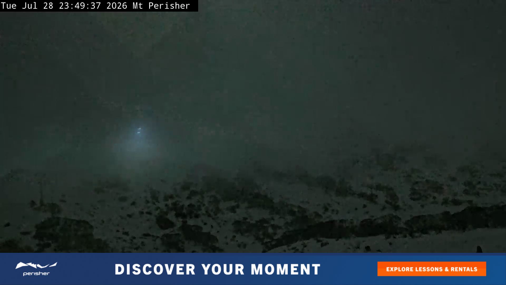 Perisher Mt Perisher snow cam captured at 28 July 2026 at 11:51 pm AEST