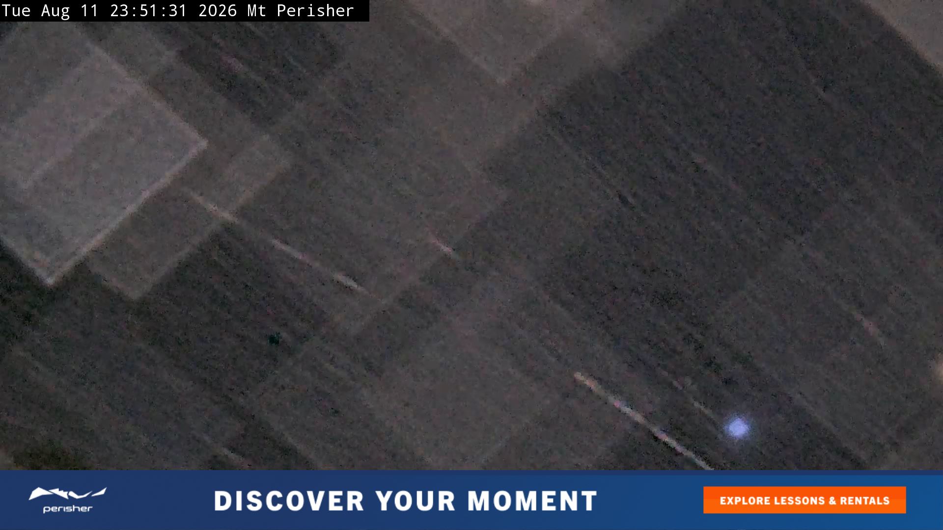 Perisher Mt Perisher snow cam captured at 11 August 2026 at 11:51 pm AEST