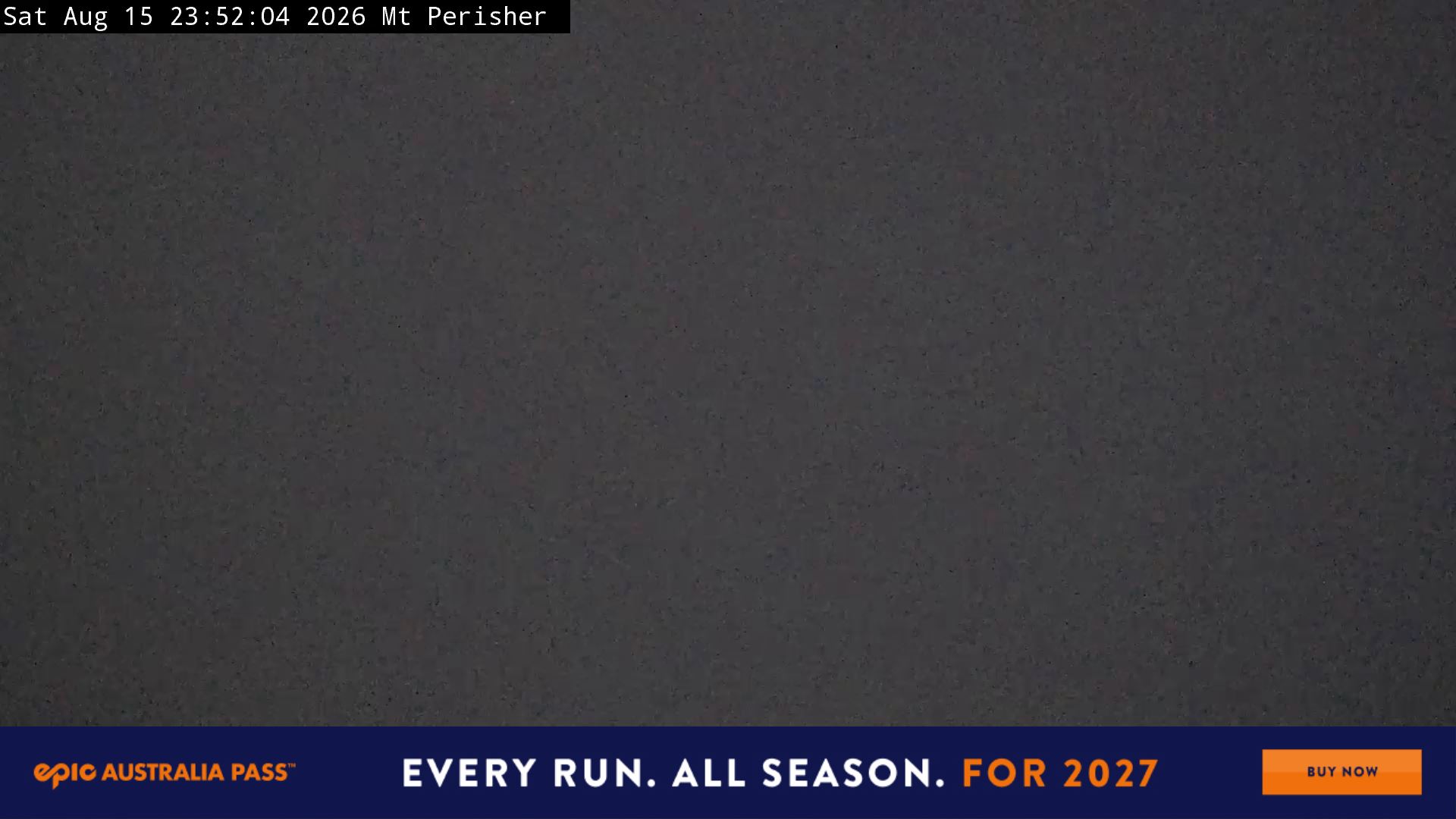 Perisher Mt Perisher snow cam captured at 15 August 2026 at 11:57 pm AEST