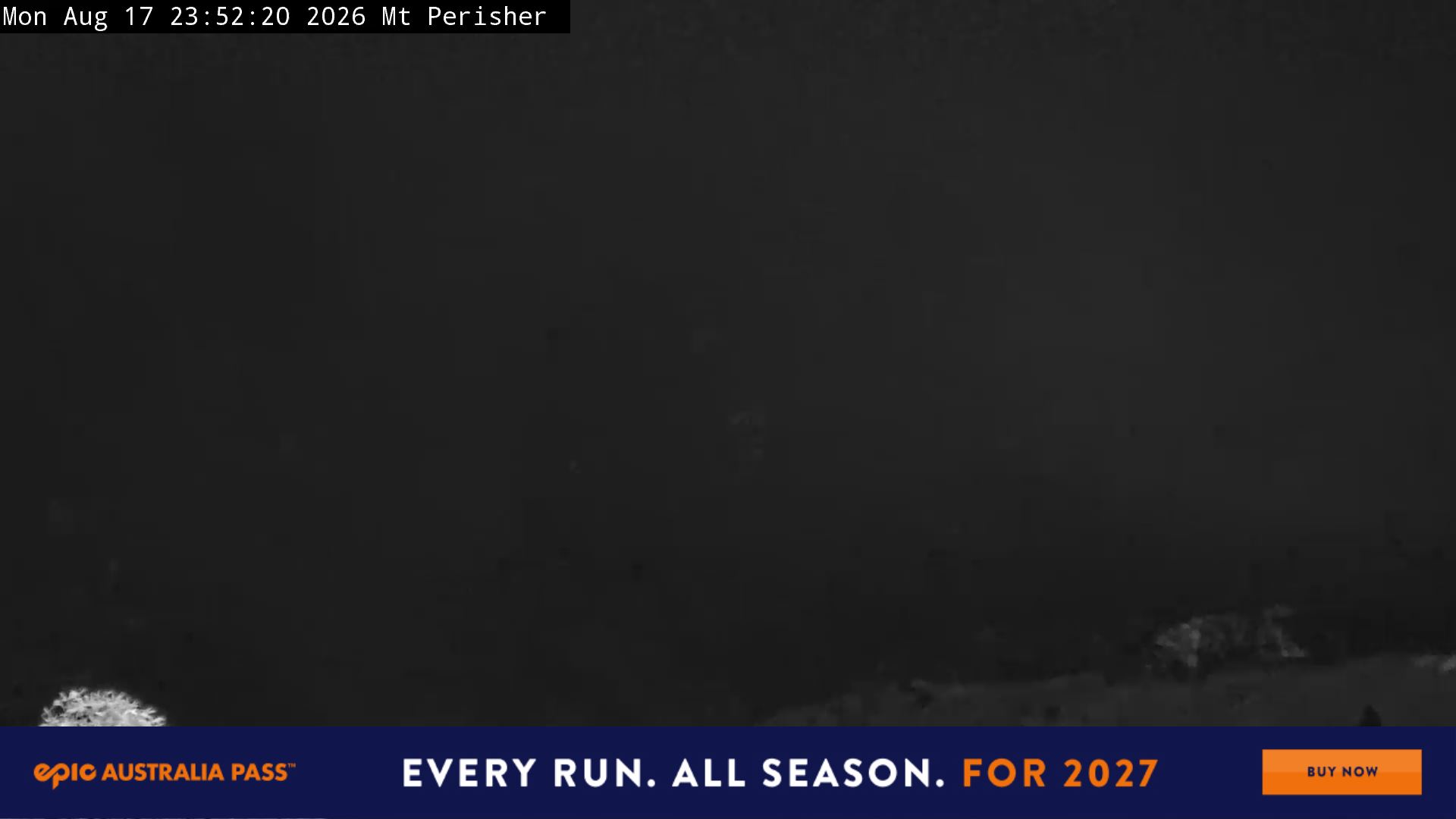 Perisher Mt Perisher snow cam captured at 17 August 2026 at 11:58 pm AEST