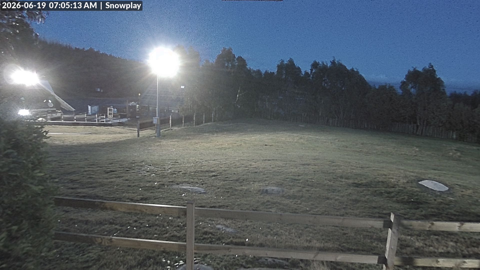 Lake Mountain Snow Play Area snow cam captured at 18 June 2026, 9:06 pm