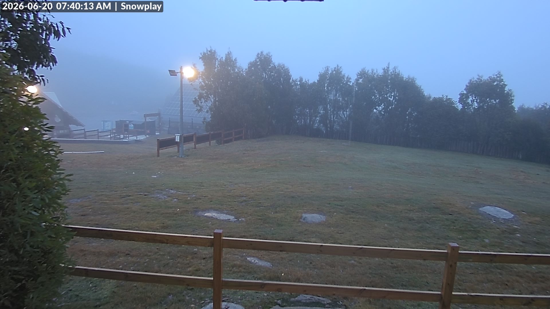 Lake Mountain Snow Play Area snow cam captured at 19 June 2026, 9:44 pm