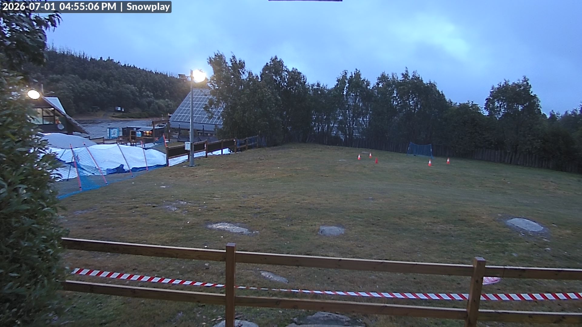 Lake Mountain Snow Play Area snow cam captured at 1 July 2026 at 4:59 pm AEST