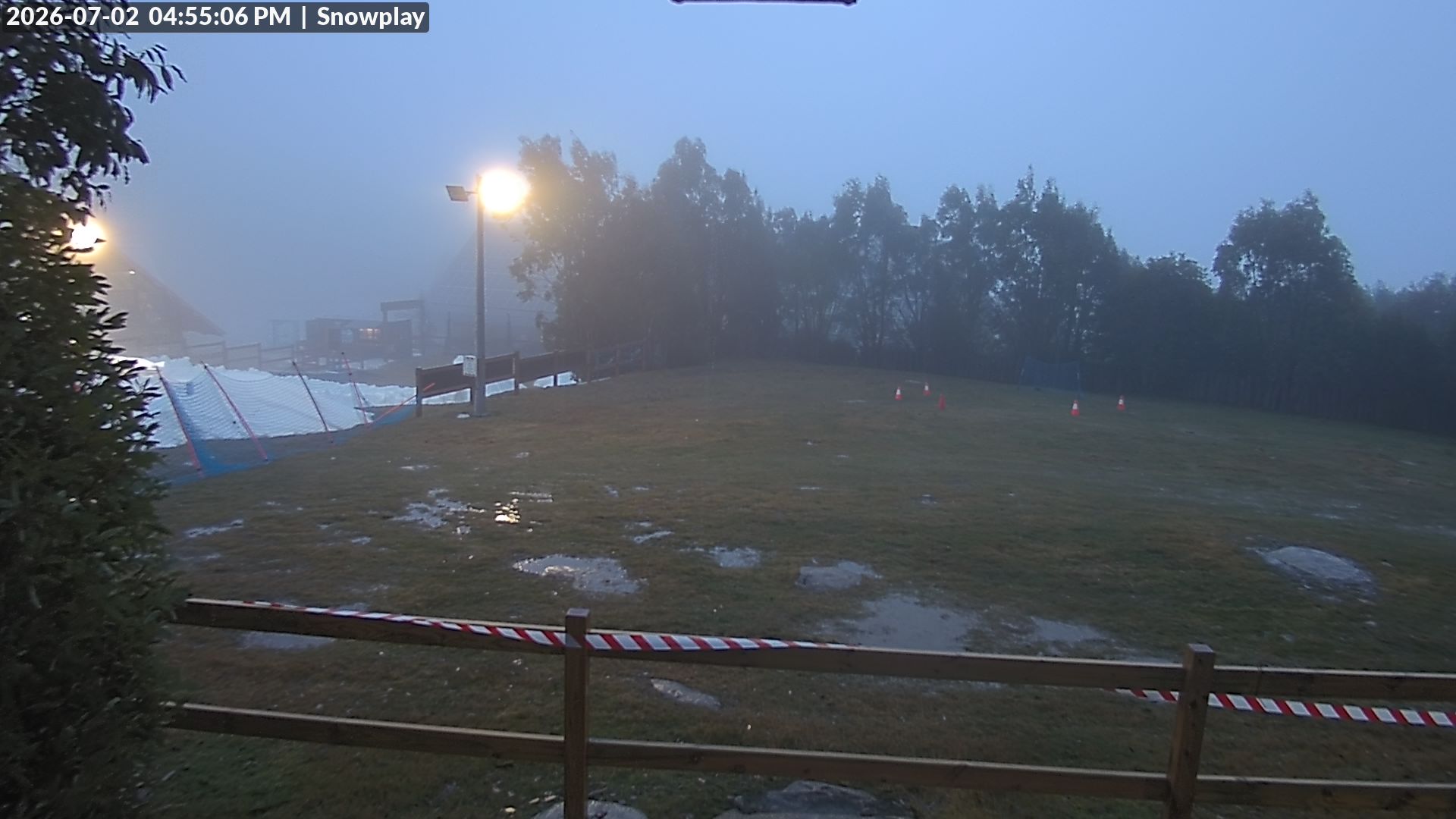 Lake Mountain Snow Play Area snow cam captured at 2 July 2026 at 4:58 pm AEST