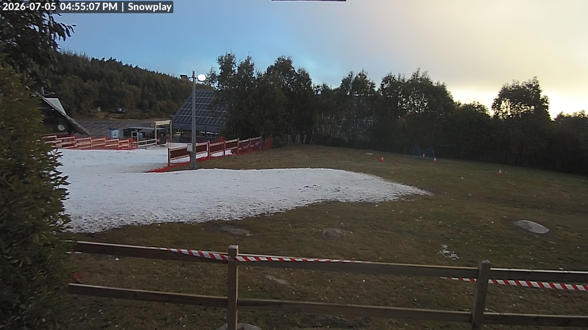 Lake Mountain Snow Play Area snow cam captured at 5 July 2026 at 4:57 pm AEST