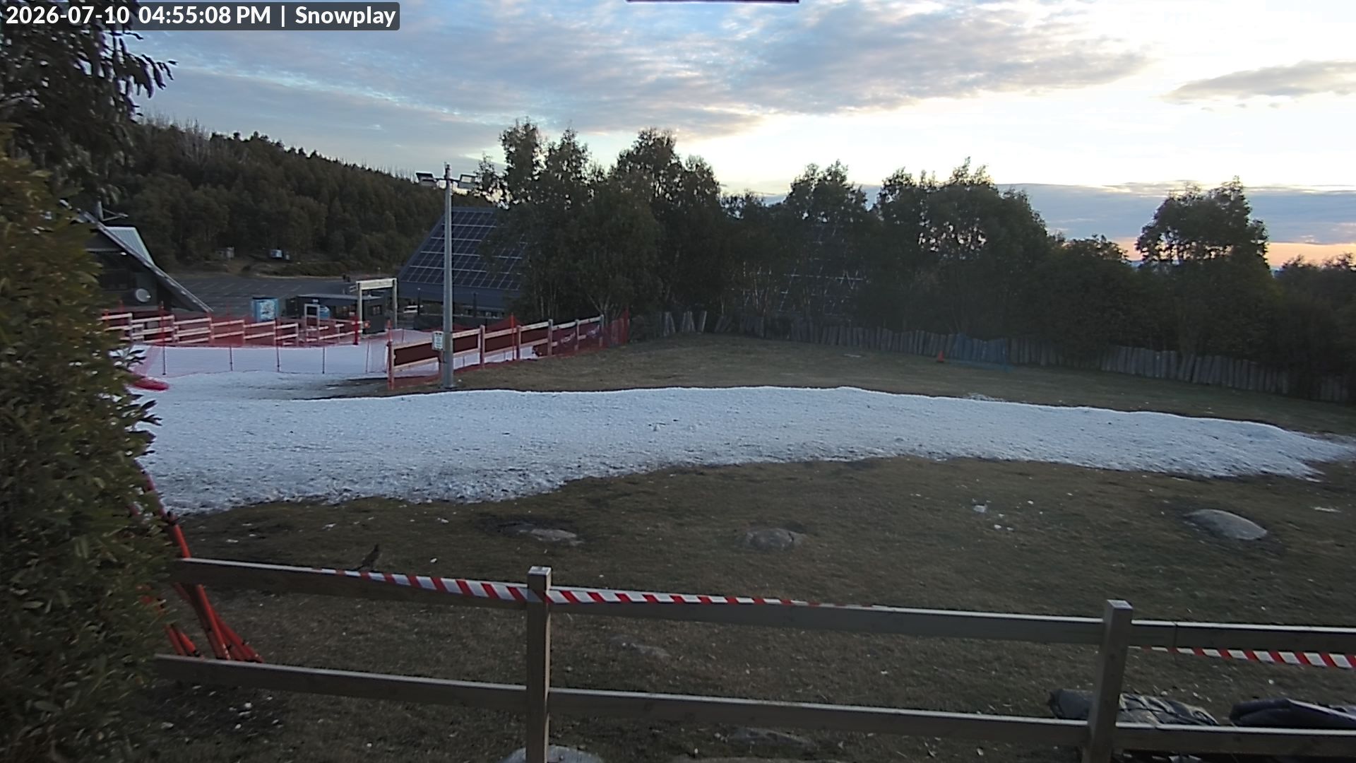 Lake Mountain Snow Play Area snow cam captured at 10 July 2026 at 4:59 pm AEST