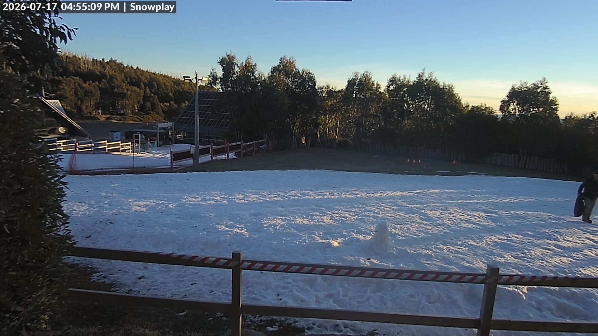 Lake Mountain Snow Play Area snow cam captured at 17 July 2026 at 4:55 pm AEST