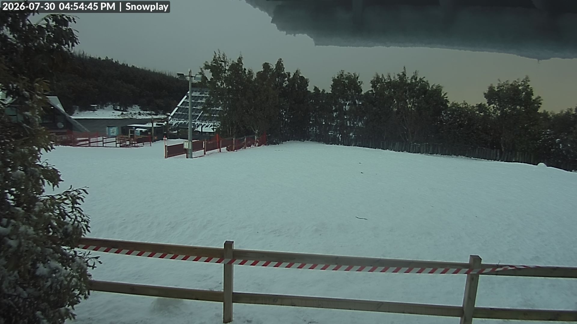 Lake Mountain Snow Play Area snow cam captured at 30 July 2026 at 4:55 pm AEST