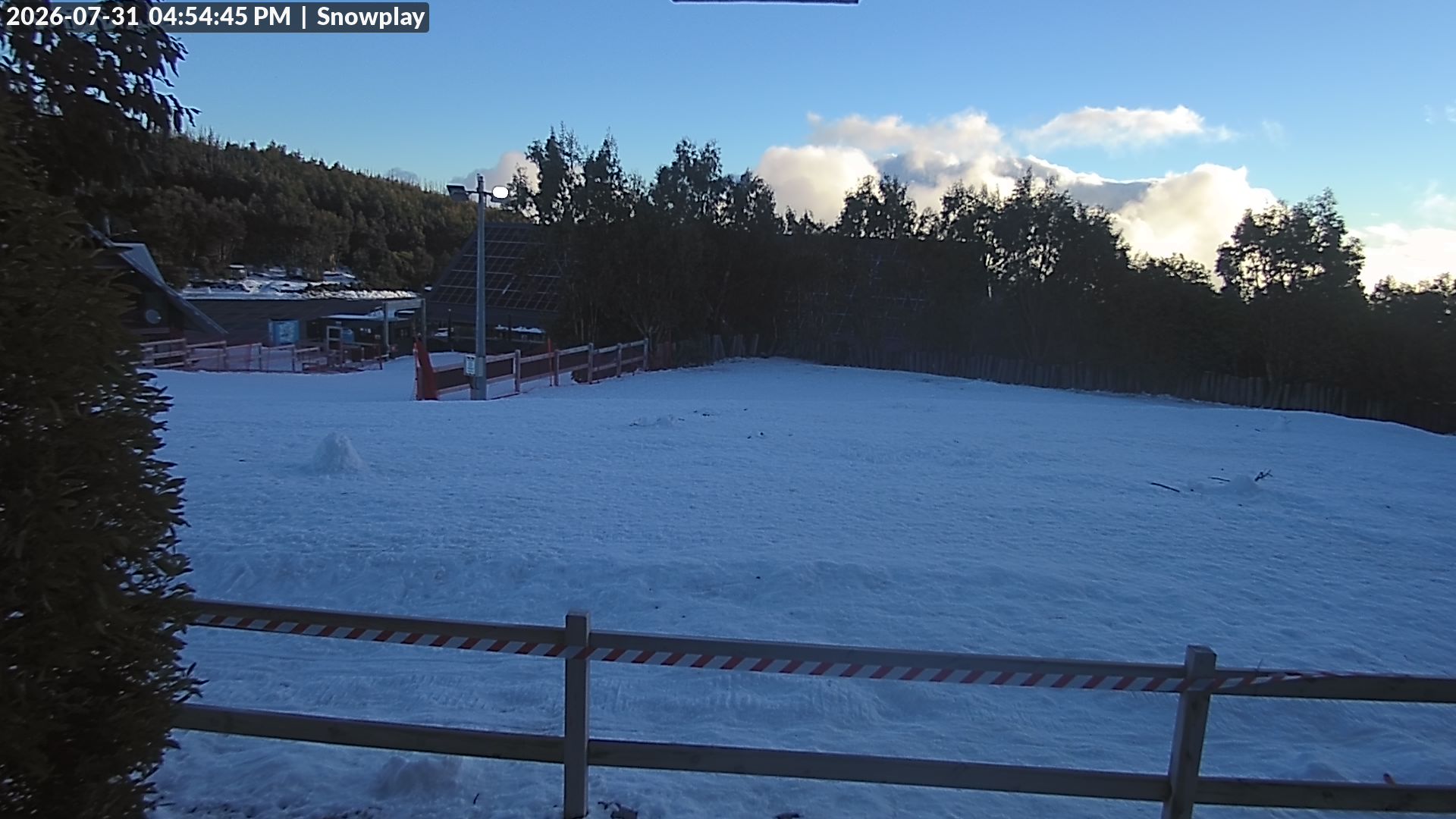 Lake Mountain Snow Play Area snow cam captured at 31 July 2026 at 4:55 pm AEST