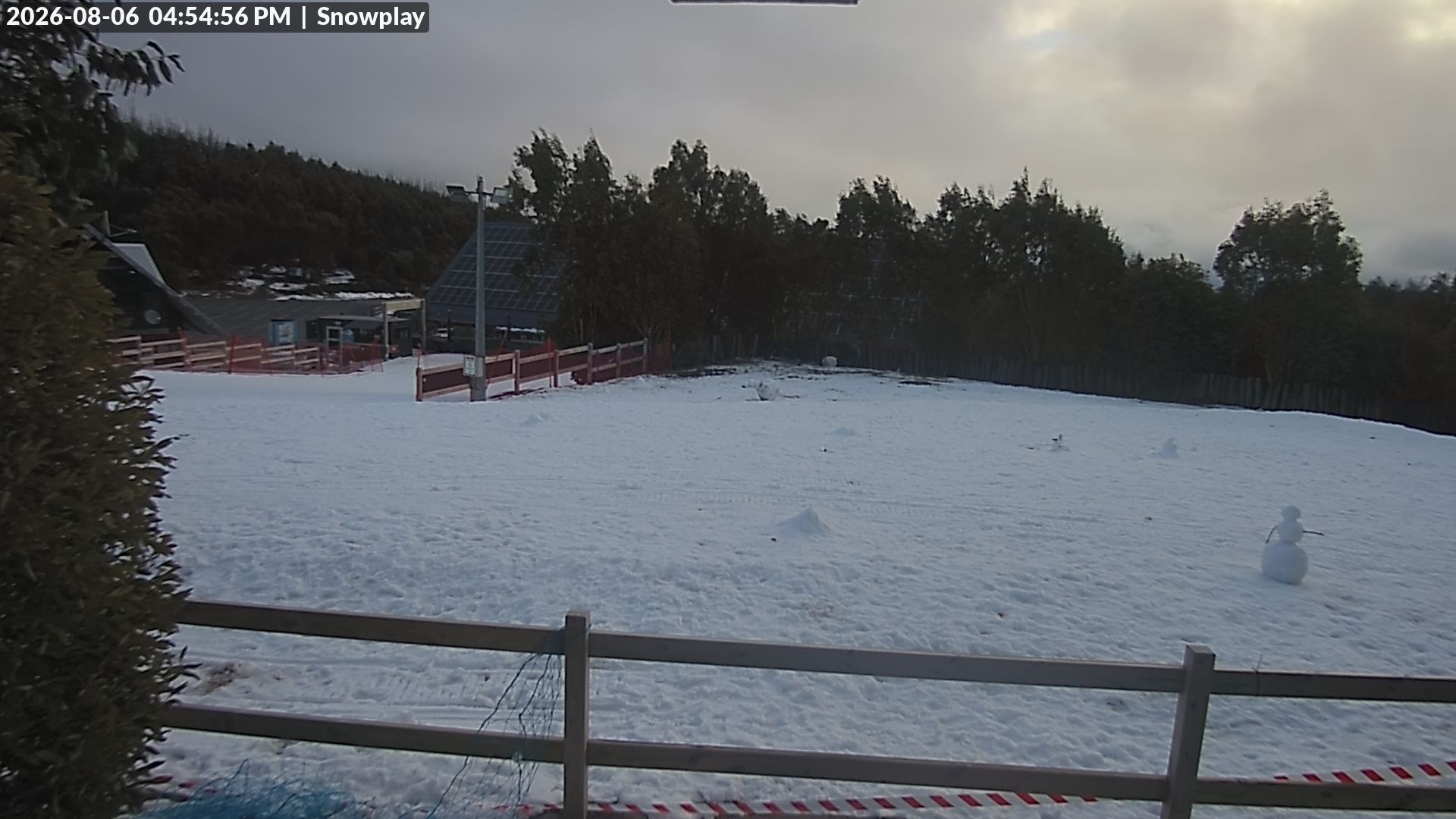Lake Mountain Snow Play Area snow cam captured at 6 August 2026 at 4:59 pm AEST