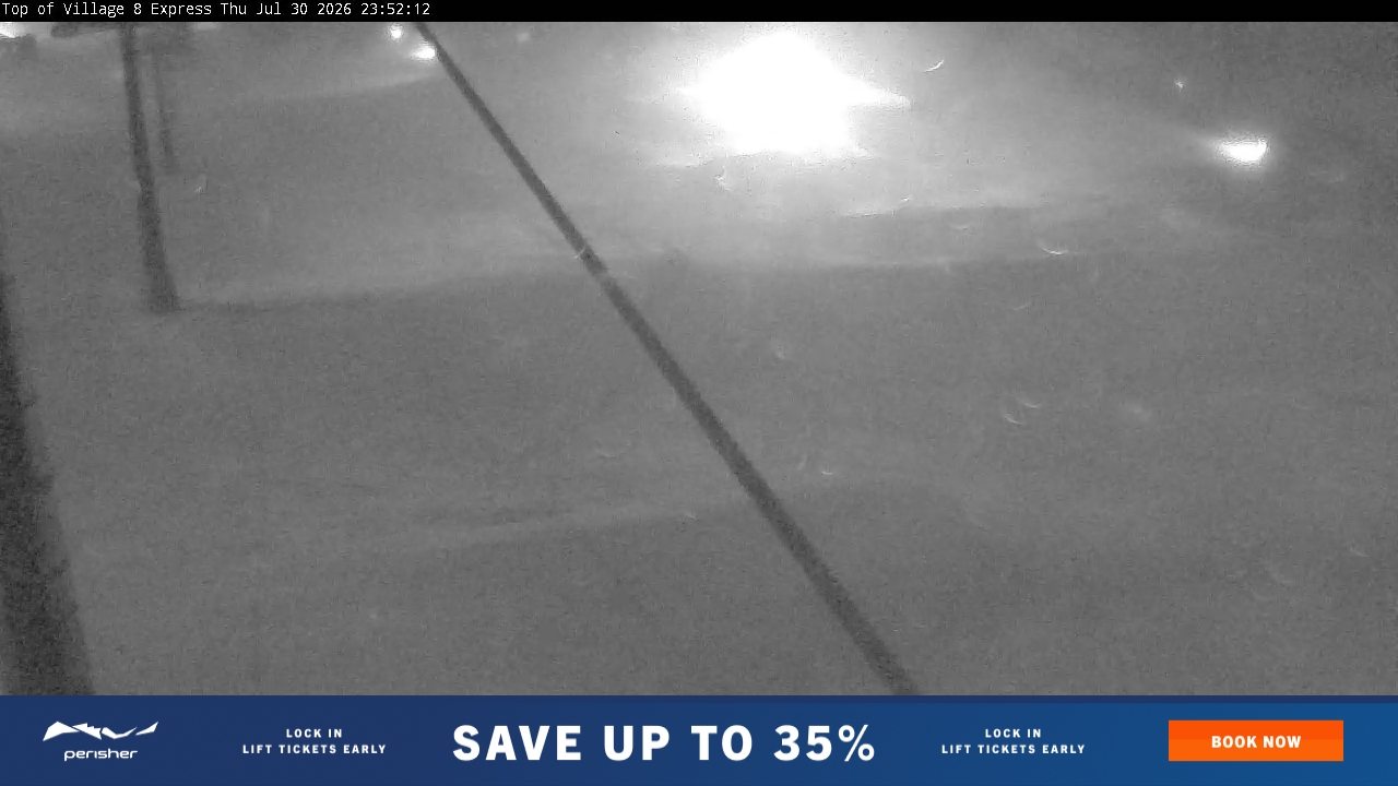 Perisher Village Eight snow cam captured at 30 July 2026 at 11:52 pm AEST