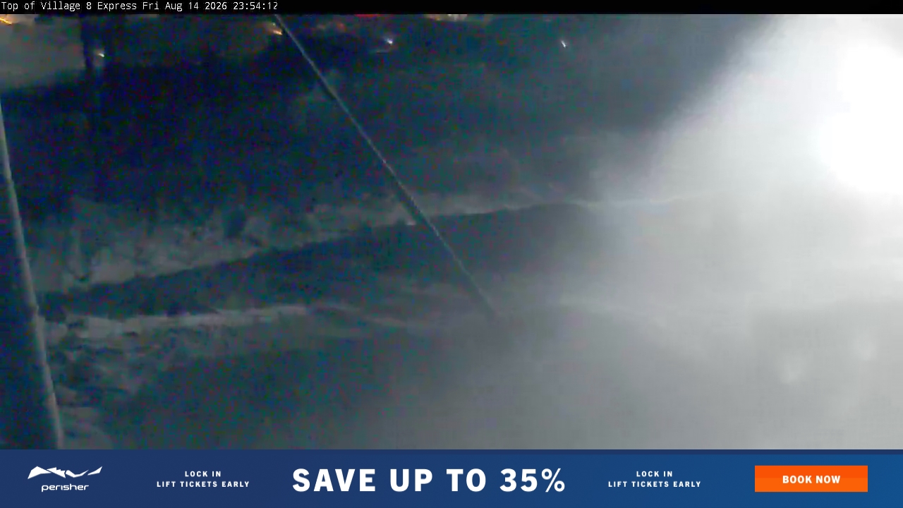Perisher Village Eight snow cam captured at 14 August 2026 at 11:55 pm AEST