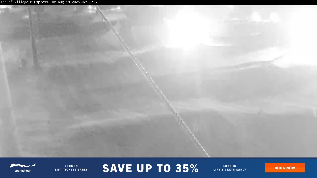 Perisher Village Eight snow cam captured at 18 August 2026 at 2:53 am AEST
